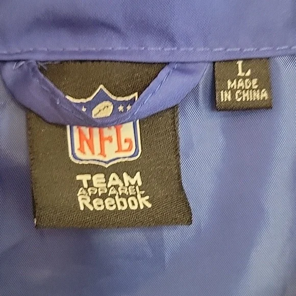 New York Giants Reebok SI NFL Blue Windbreaker Jacket Men's Large - Picture 6 of 13